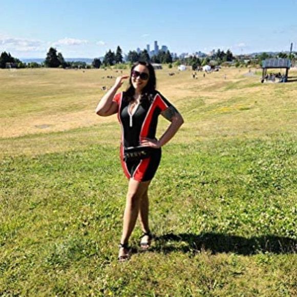 Womens Sexy Bodycon Stitching Rompers Jumpsuits - Picture 4 of 5